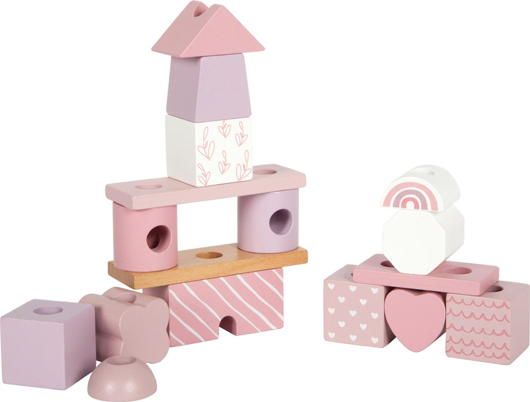 Maison empilable personnalisée rose pour naissance | small foot by Schmatzepuffer