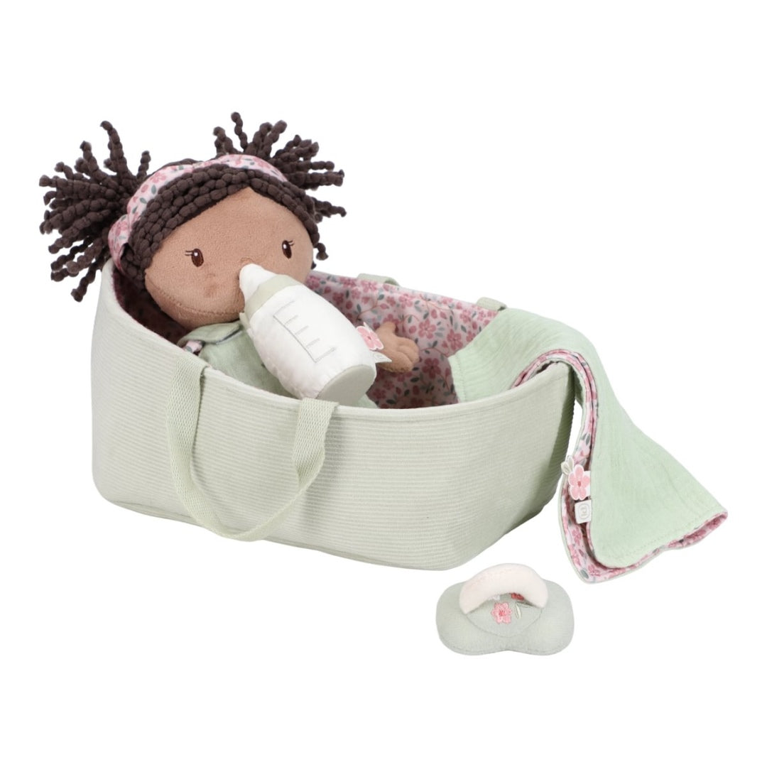 Personalized Baby Doll in a Basket – a loving gift for a birth