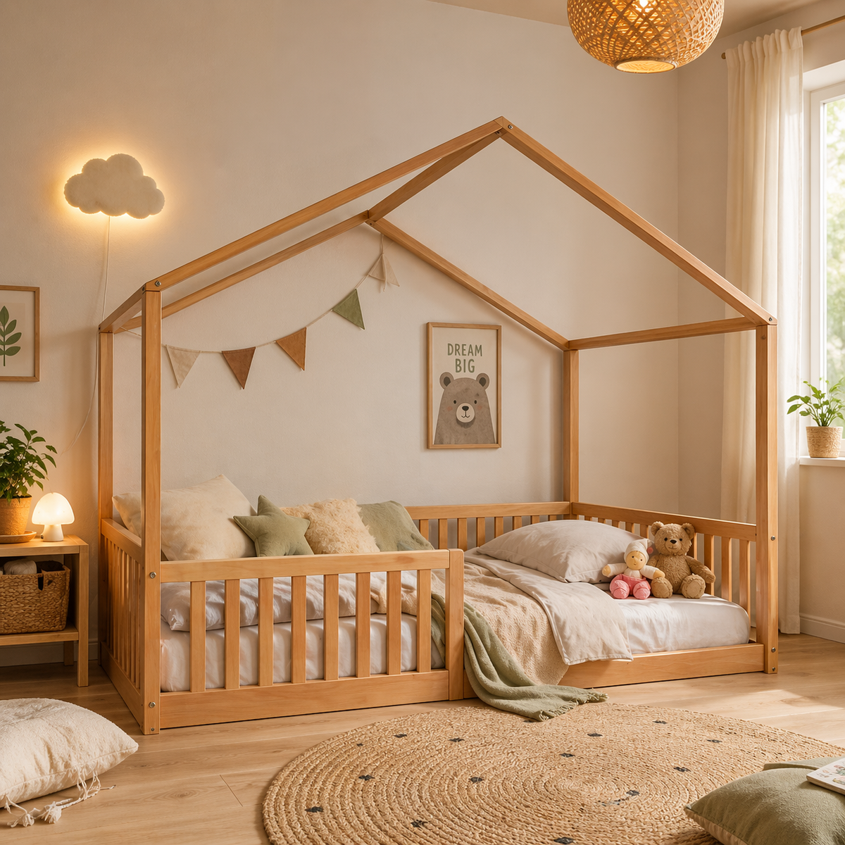 tiSsi ENNO Hausbett 140 × 200 cm aus Buche – weitere Produktansicht