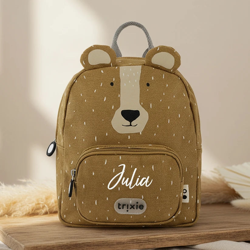 Kleiner Trixie Kinderrucksack Herr Bär mit Tierdesign – Rucksack für Kita und Ausflüge