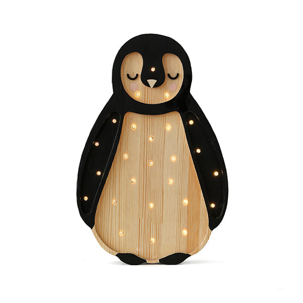 Lampe en bois Bébé Pingouin | Petites Lumières