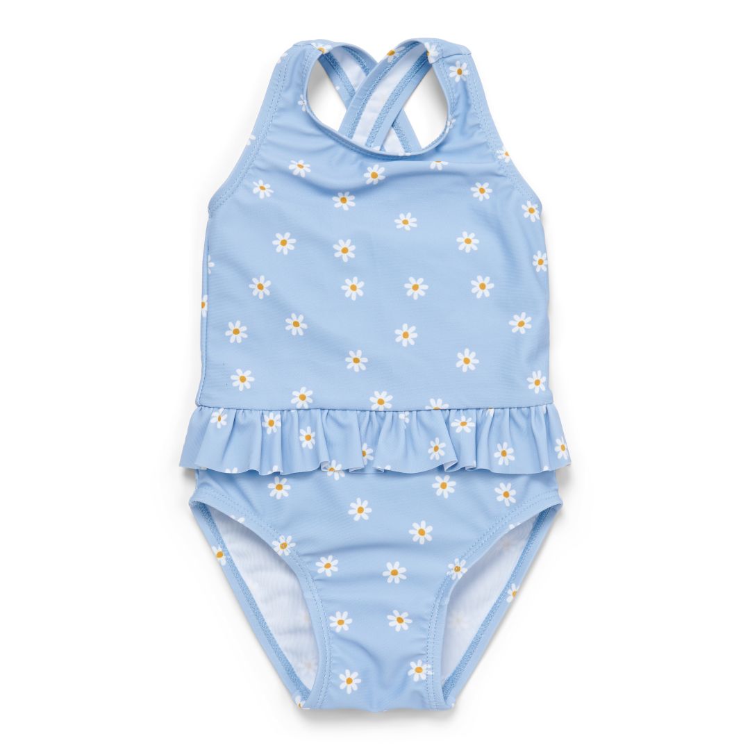 Daisies Blue Kinder-Badeanzug von Little Dutch – Produktansicht