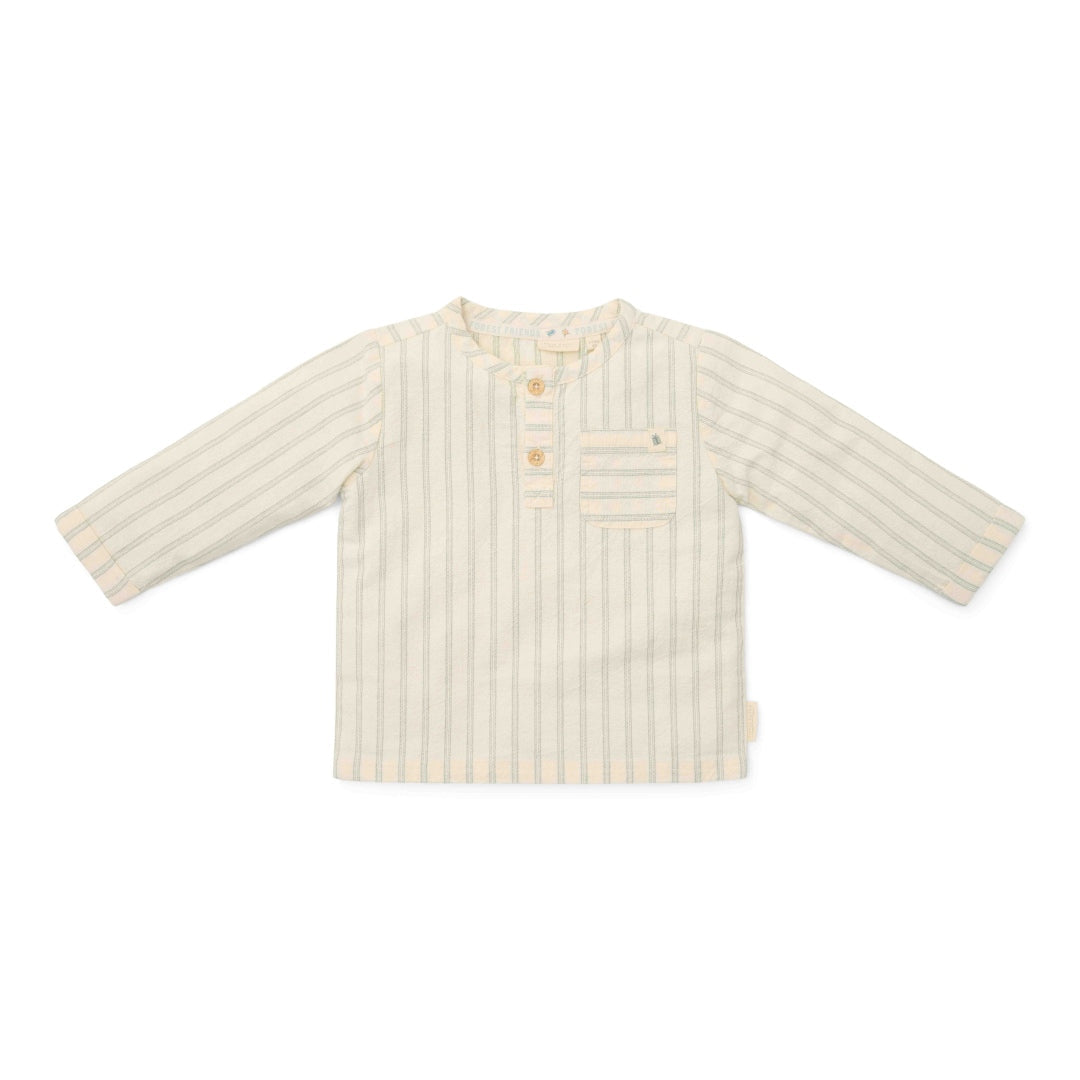 Langarm Bluse Forest Green Stripe für Babys und Kinder