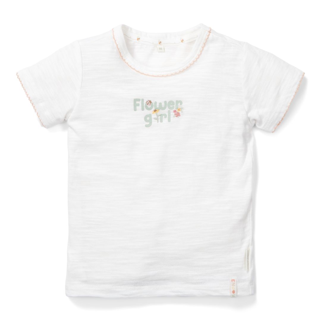 T-shirt Fille d'honneur blanc – T-shirt enfant à motif floral