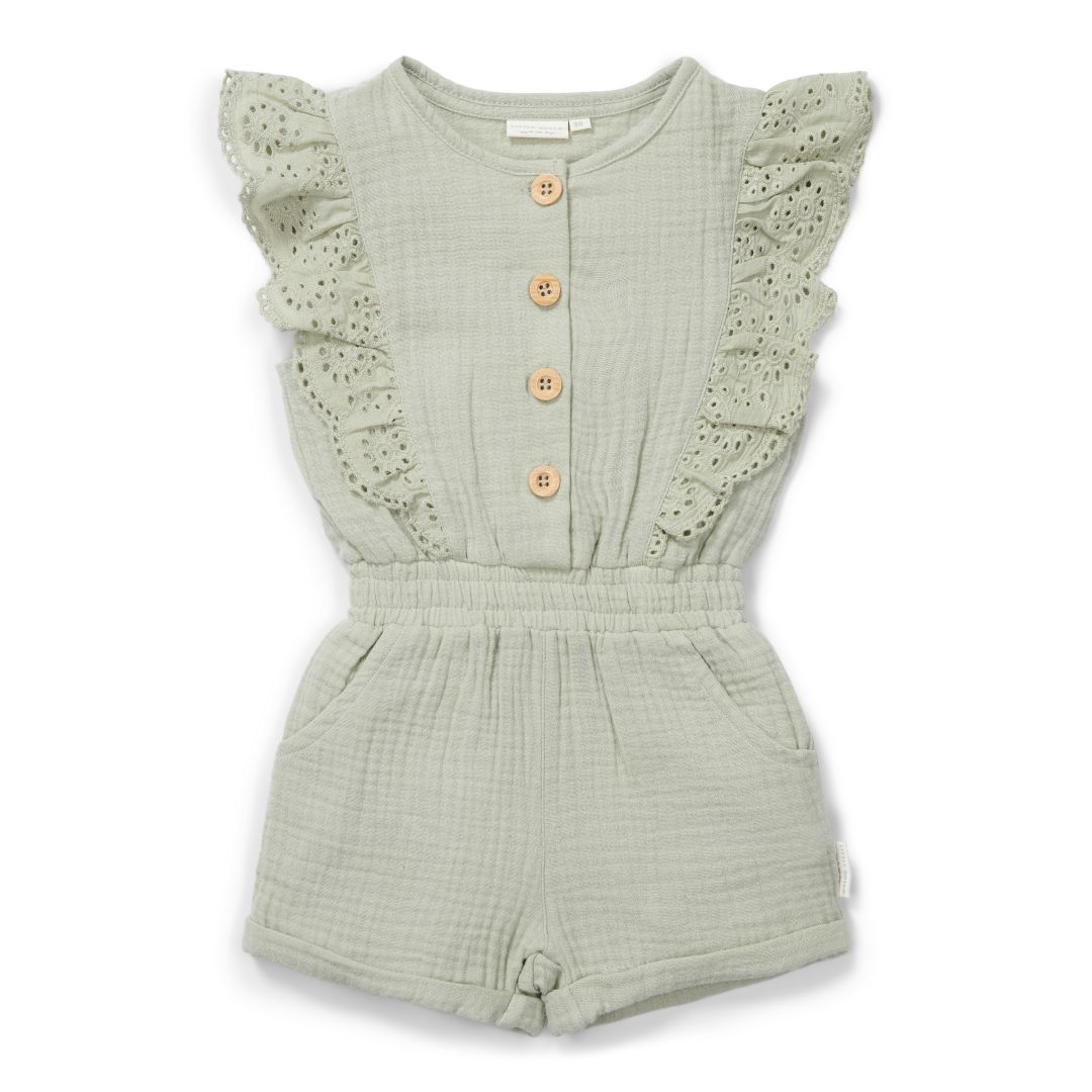 Jumpsuit ärmellos Grass Green | Little Dutch