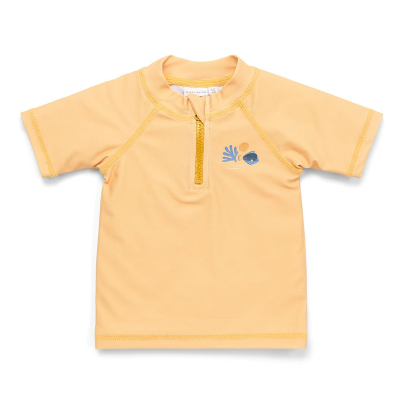 T-shirt de bain manches courtes Honey Yellow – T-shirt anti-UV pour enfants