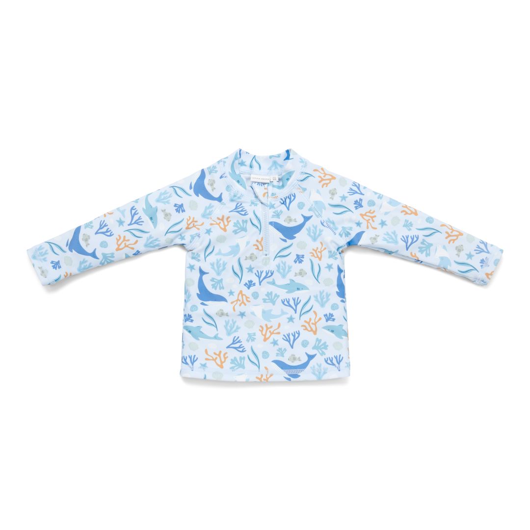 T-shirt de bain à manches longues Ocean Dreams Bleu | Little Dutch