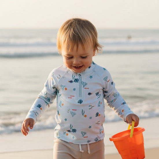 T-shirt de bain à manches longues Ocean Treasures | Little Dutch