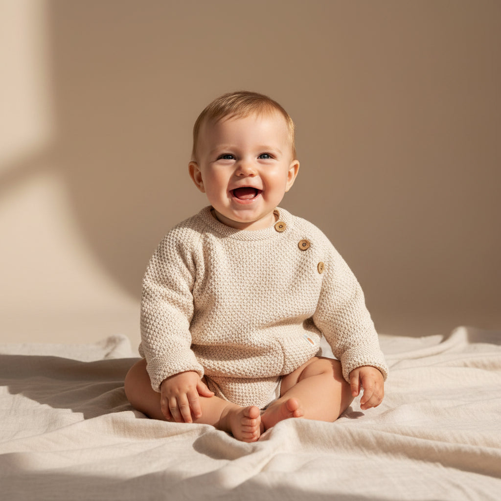 Pull en tricot sable pour bébés et enfants