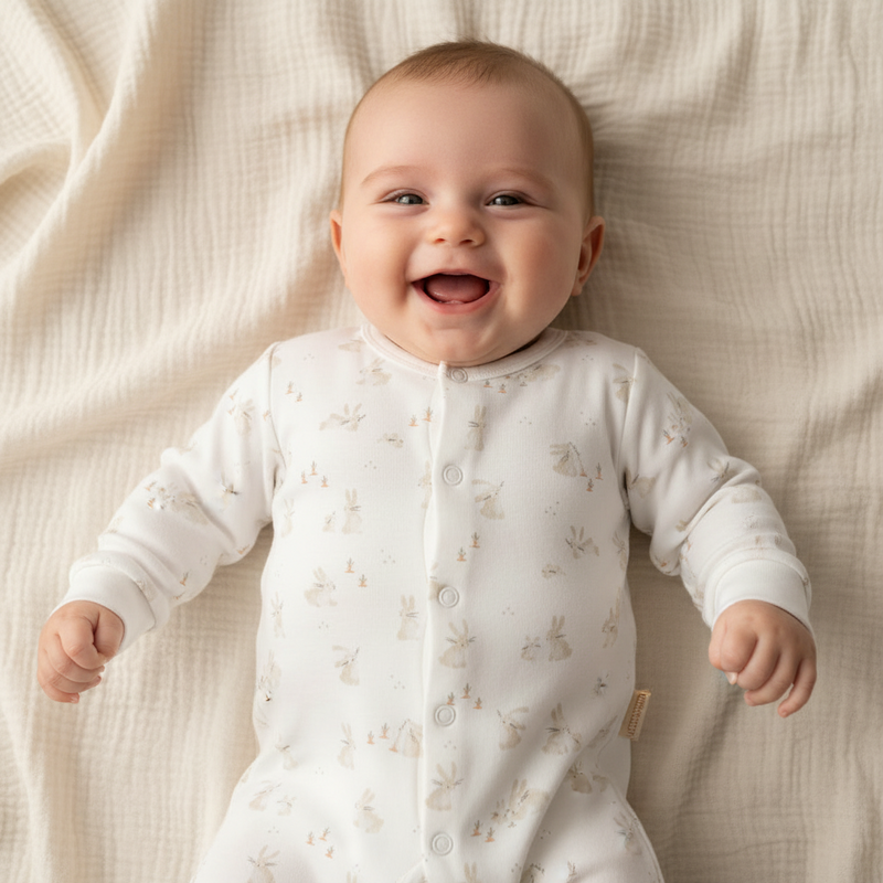 Baby Bunny Romper for Newborns, Size 44