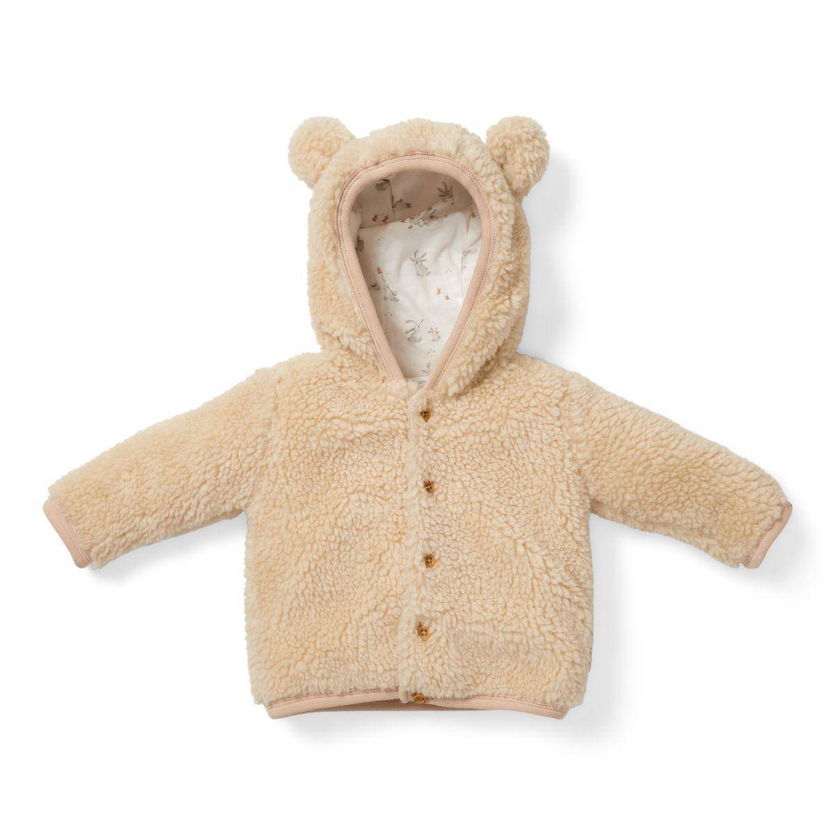 Little Dutch Baby Bunny Teddy-Jacke Sand für Babys und Kleinkinder