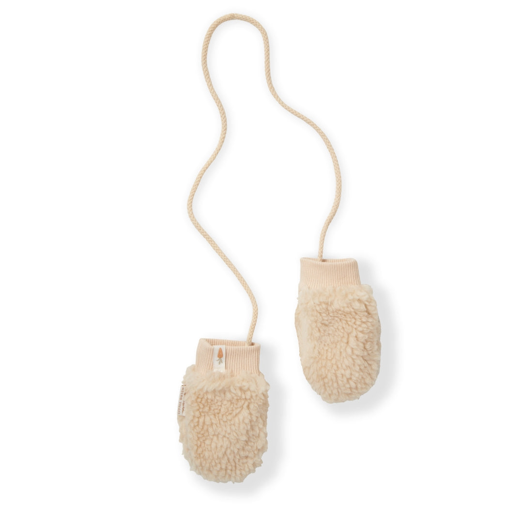 Moufles en peluche, sable | Little Dutch