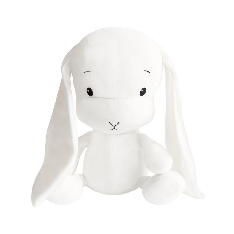 Peluche lapin 50 cm, blanc / oreilles blanches | Effiki