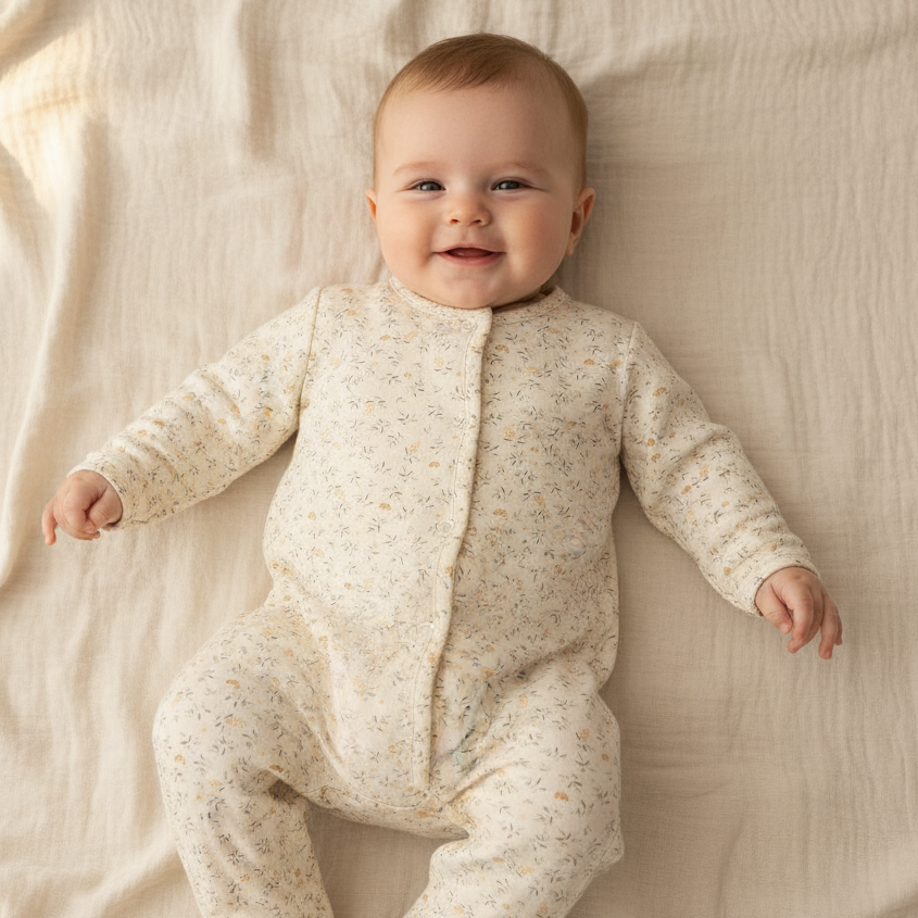 Little Dutch einteiliger Baby-Pyjama Fairy Leaves – Produktansicht