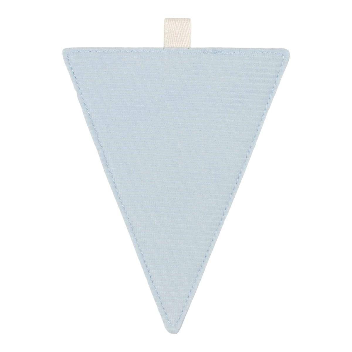 Garland element, blue pennant