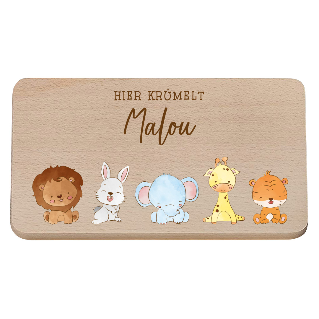Planche à déjeuner personnalisée avec nom - Taille M | Schmatzepuffer®