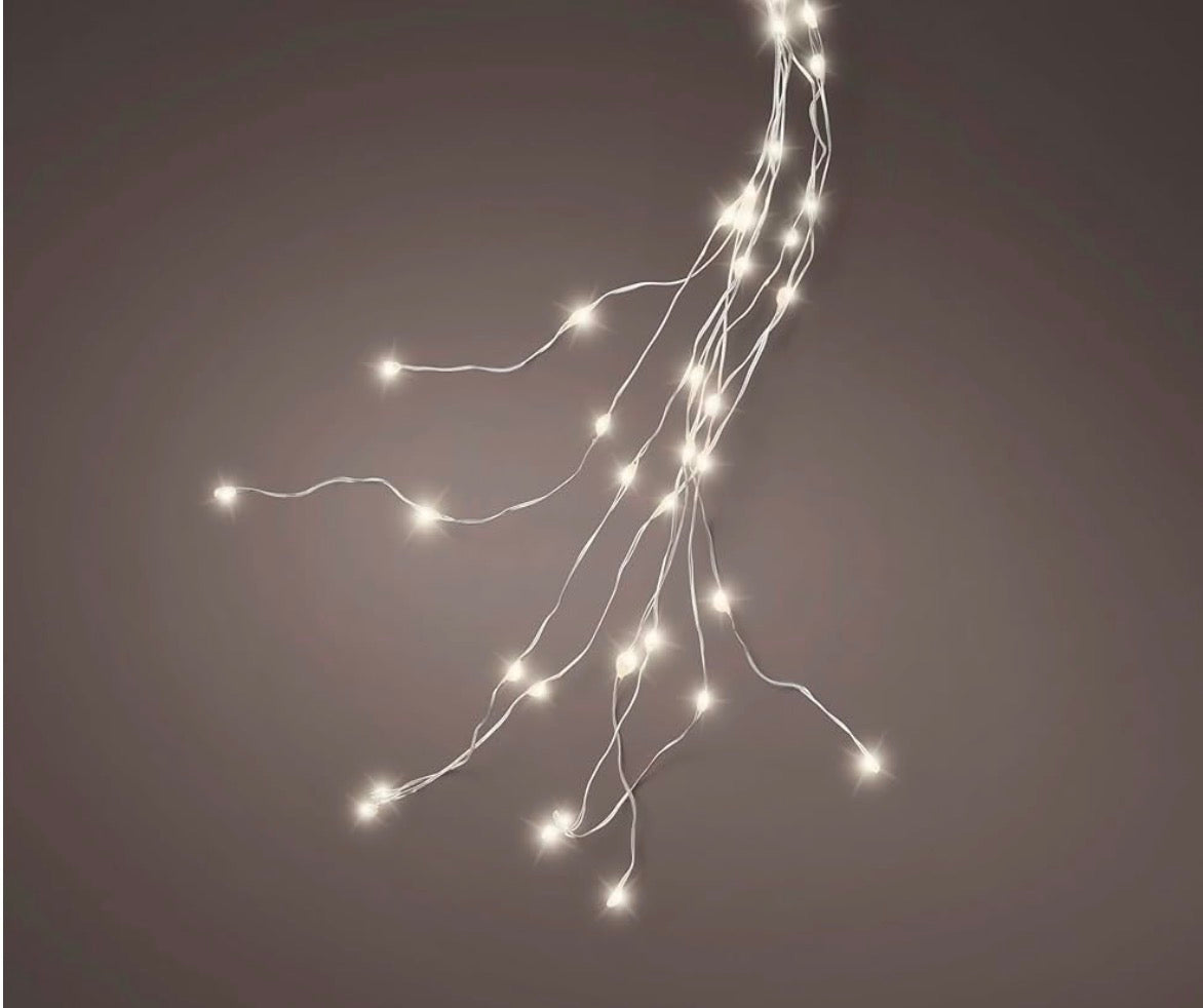 Guirlande lumineuse LED micro décorative pour sapin de Noël 180 cm blanc | lumineo