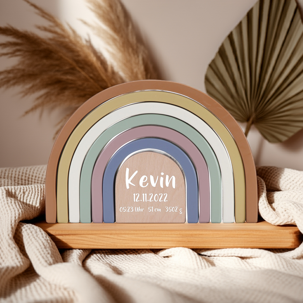 Little Dutch Stapel-Regenbogen Vintage aus Holz als Geschenk zur Geburt