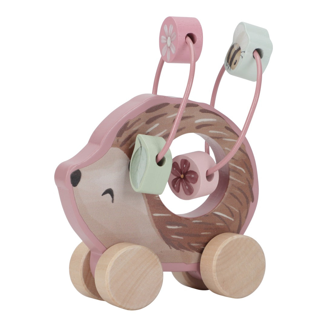 Little Dutch Geschenkset Holz Fairy Garden mit Roll-Rassel, Stapelturm und Igel