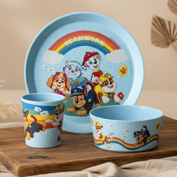Service de table 3 pièces Connect Grow Paw Patrol, bleu | Koziol