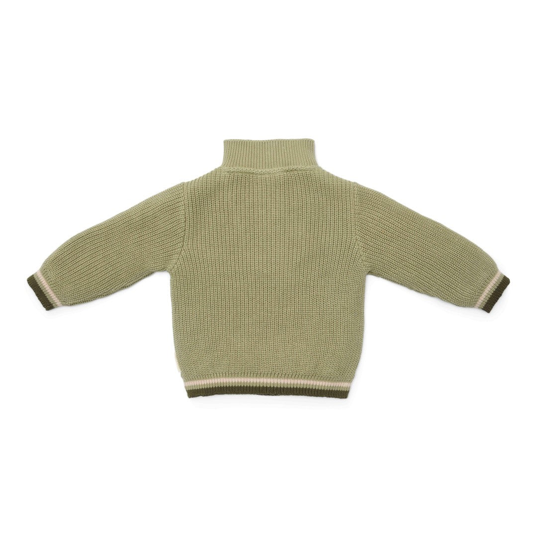Pull tricoté vert | Little Dutch