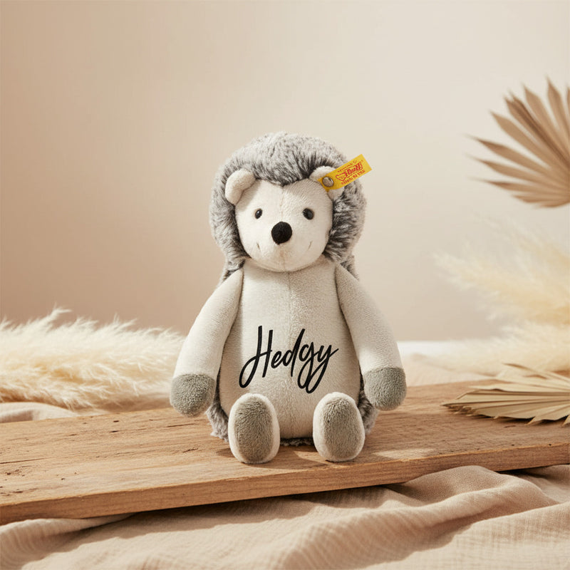 Peluche hérisson Steiff Hedgy, gris chiné, 16 cm