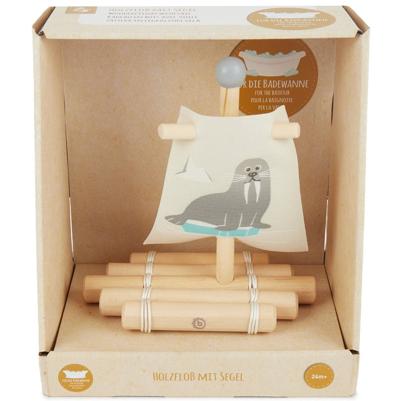 Radeau en bois avec voile | Bieco