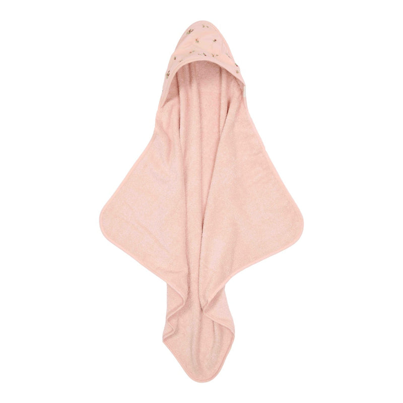 Serviette à capuche brodée Blossom 75 x 75 cm | Little Dutch