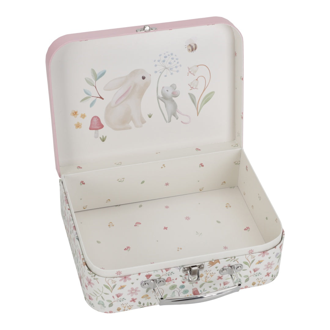 Valise personnalisée pour enfant Jardin enchanté rose avec nom