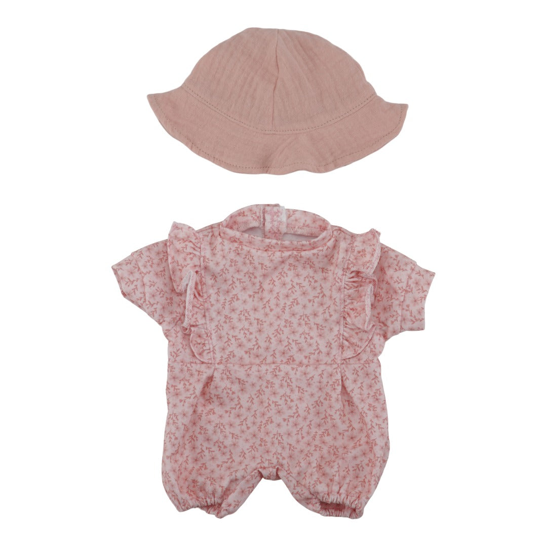 Vêtements de poupée personnalisés avec prénom – Ensemble rose pour poupées de 33-36 cm