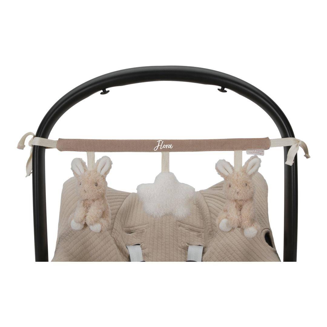 Personalisierte Kinderwagenkette Baby Bunny mit Name