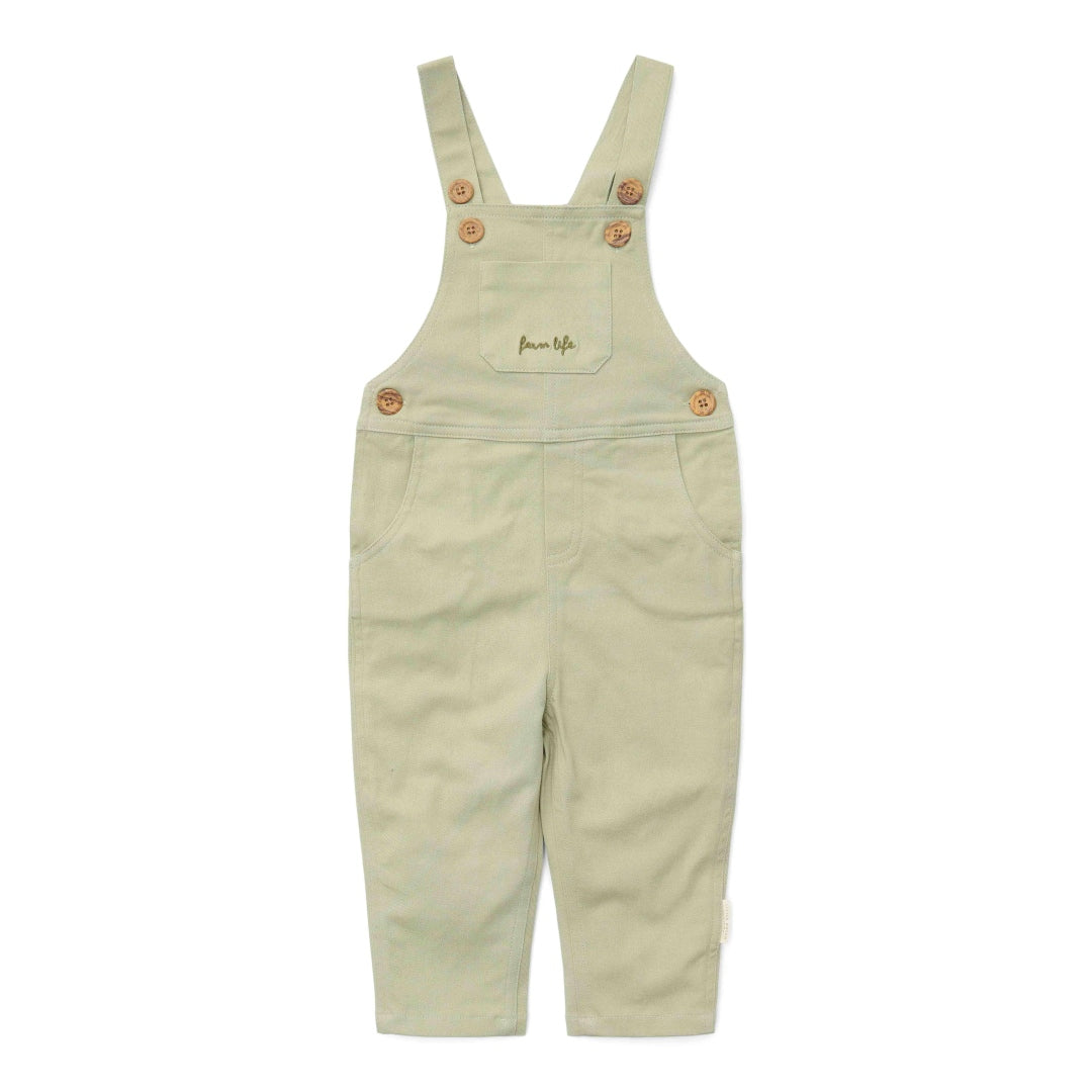 Grüne Little Farm Latzhose von Little Dutch für Babys und Kinder