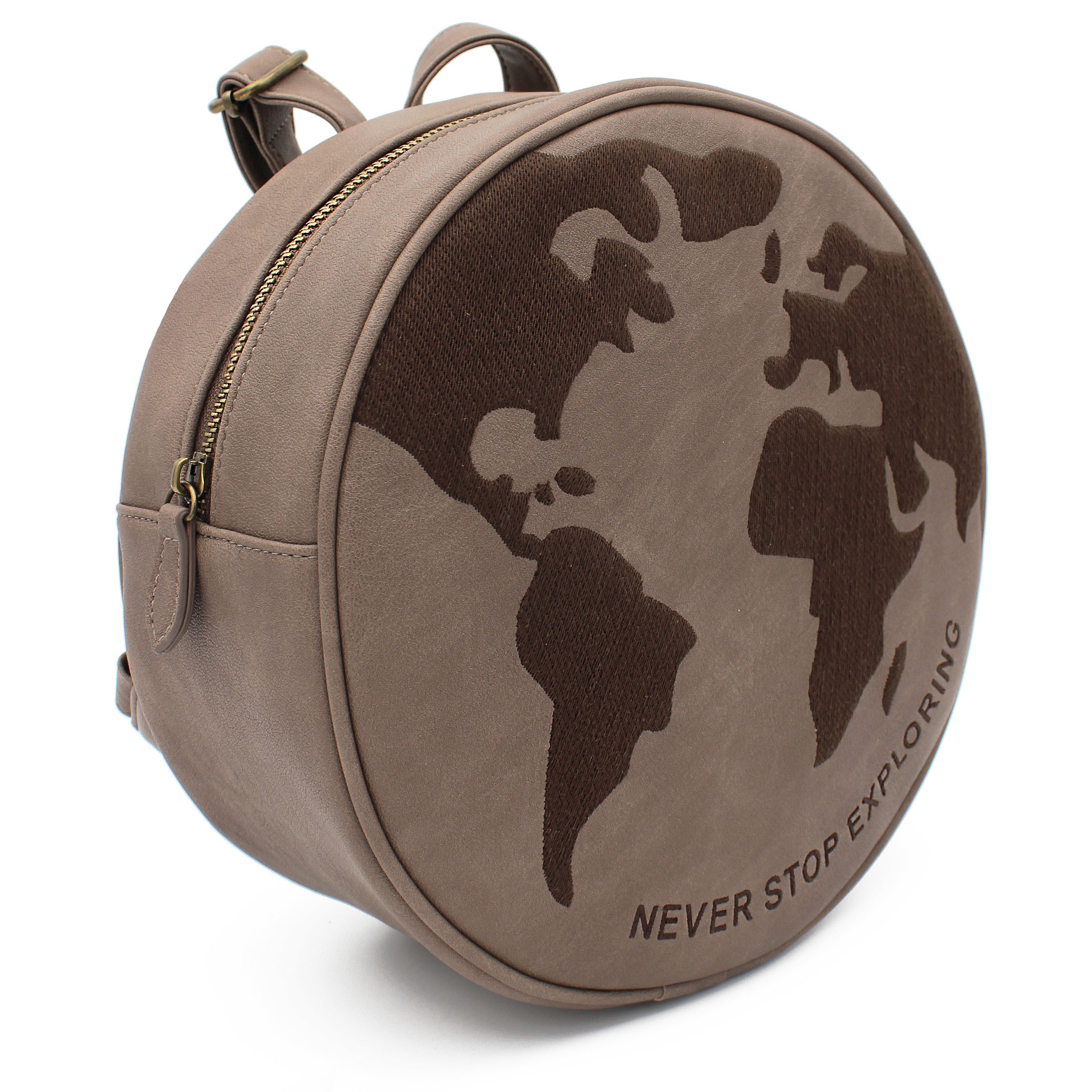 Grand sac à dos Columbus Globe, marron | Little Who