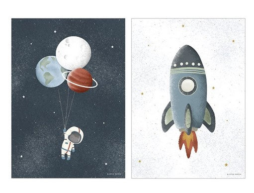 Affiche A3 Espace « impression recto verso » | Little Dutch