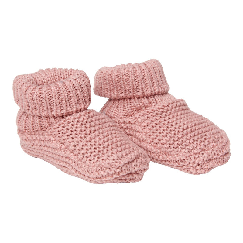 Chaussons bébé tricotés Fleurs et Papillons Rose, taille 2 | Little Dutch