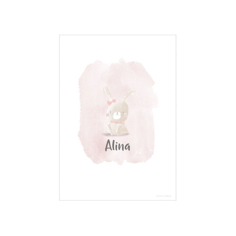 Affiche A3 Lapin et Ours « impression recto verso » | Little Dutch