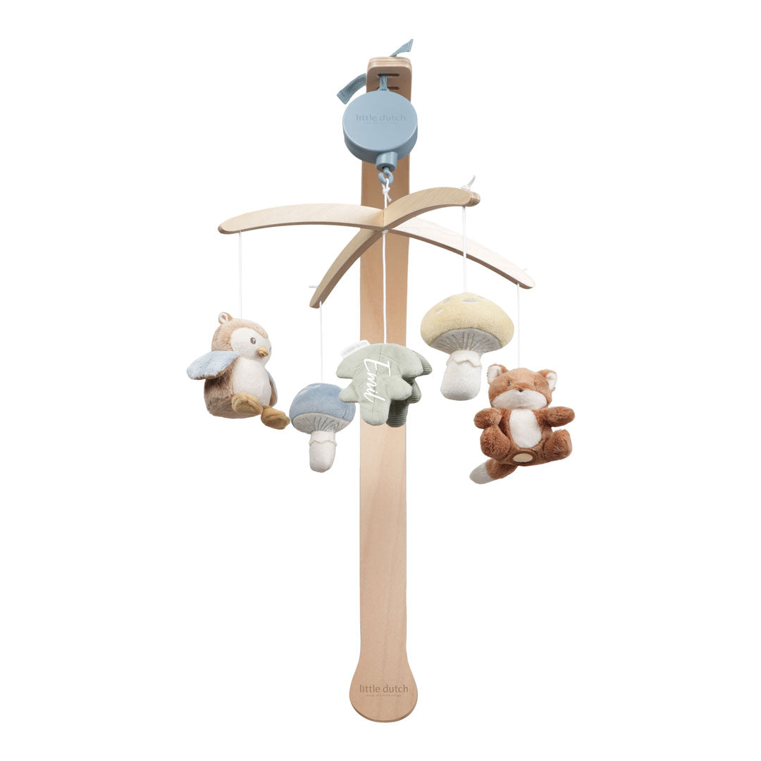 Little Dutch Musik-Mobile Forest Friends mit fünf hängenden Figuren – optional mit Name