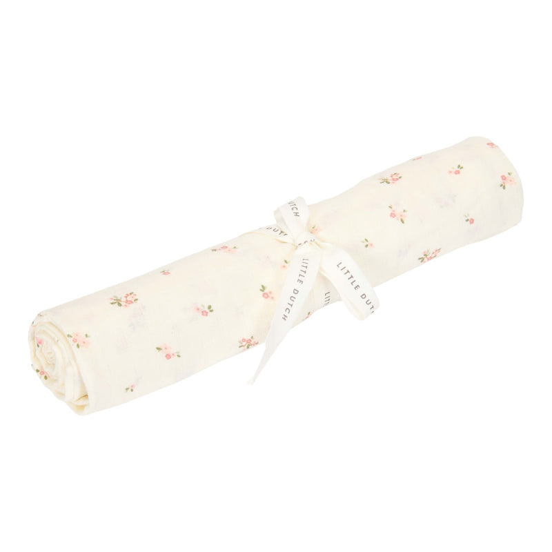 Lange en mousseline 120 x 120 cm Fairy Blossom | Little Dutch