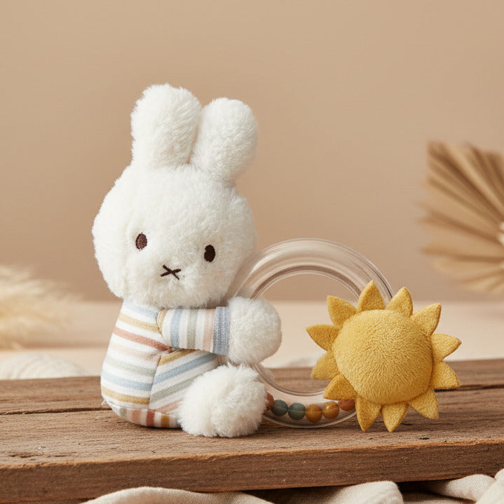 Hochet-anneau de dentition Lapin Vintage Sunny Stripes x Miffy