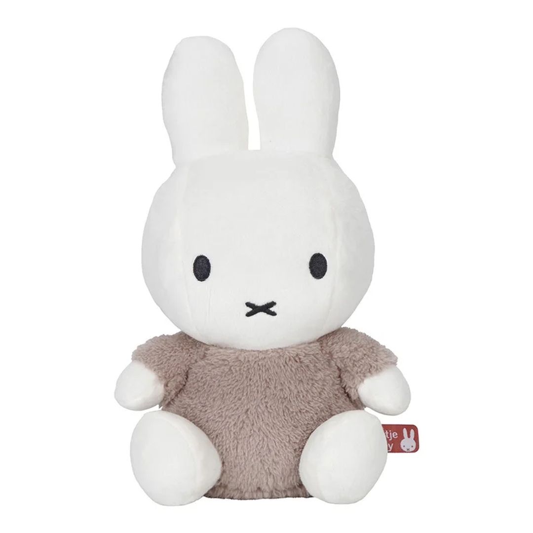 Miffy x Tiamo Kuscheltier Hase Fluffy Taupe 25 cm – flauschiger Plüschhase für Babys ab Geburt und als Kinderzimmer-Begleiter