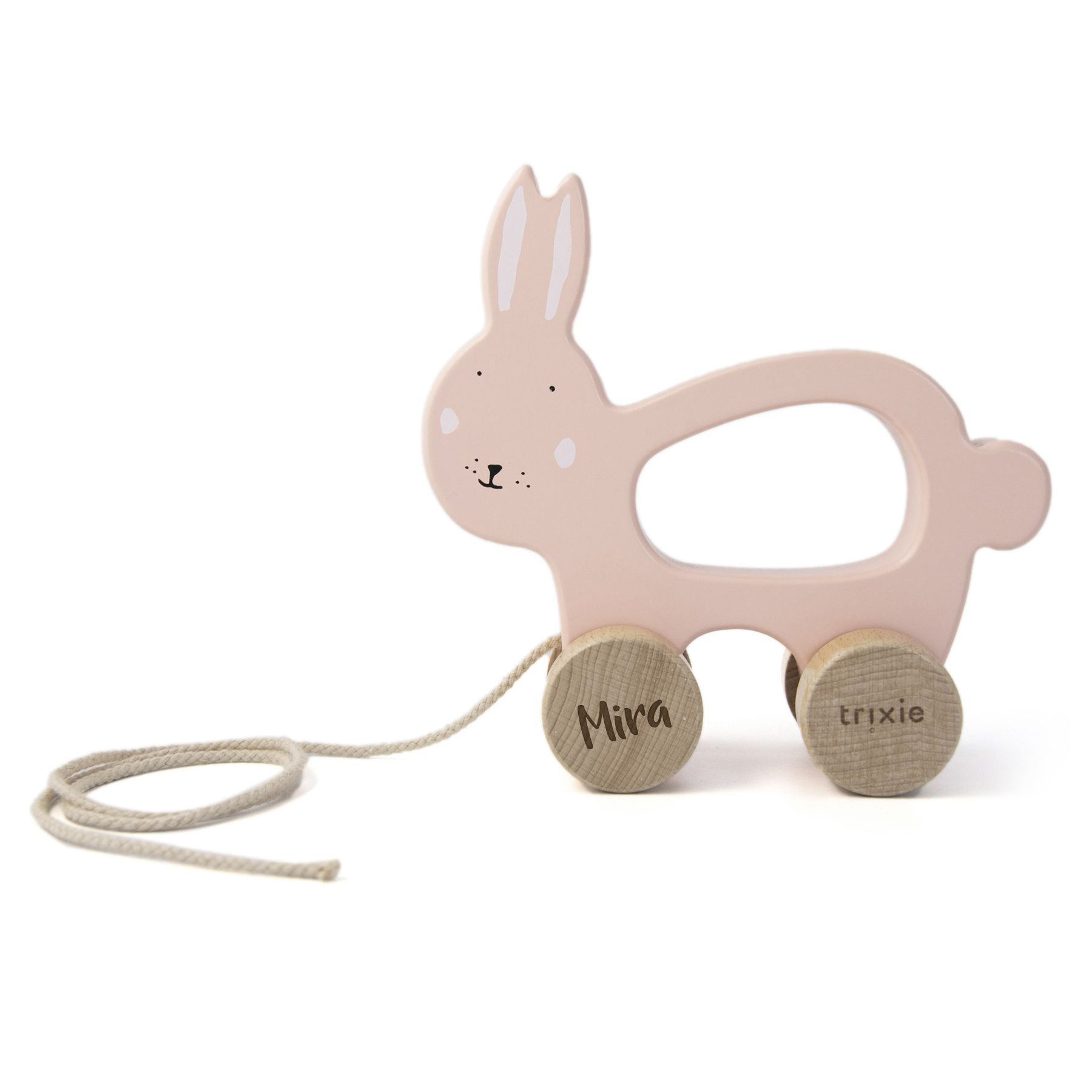 Wooden pull-along toy - Mrs. Rabbit | Trixie
