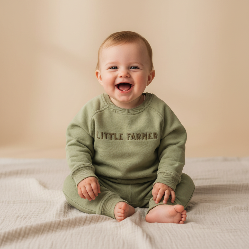 Pull vert pour bébés et enfants