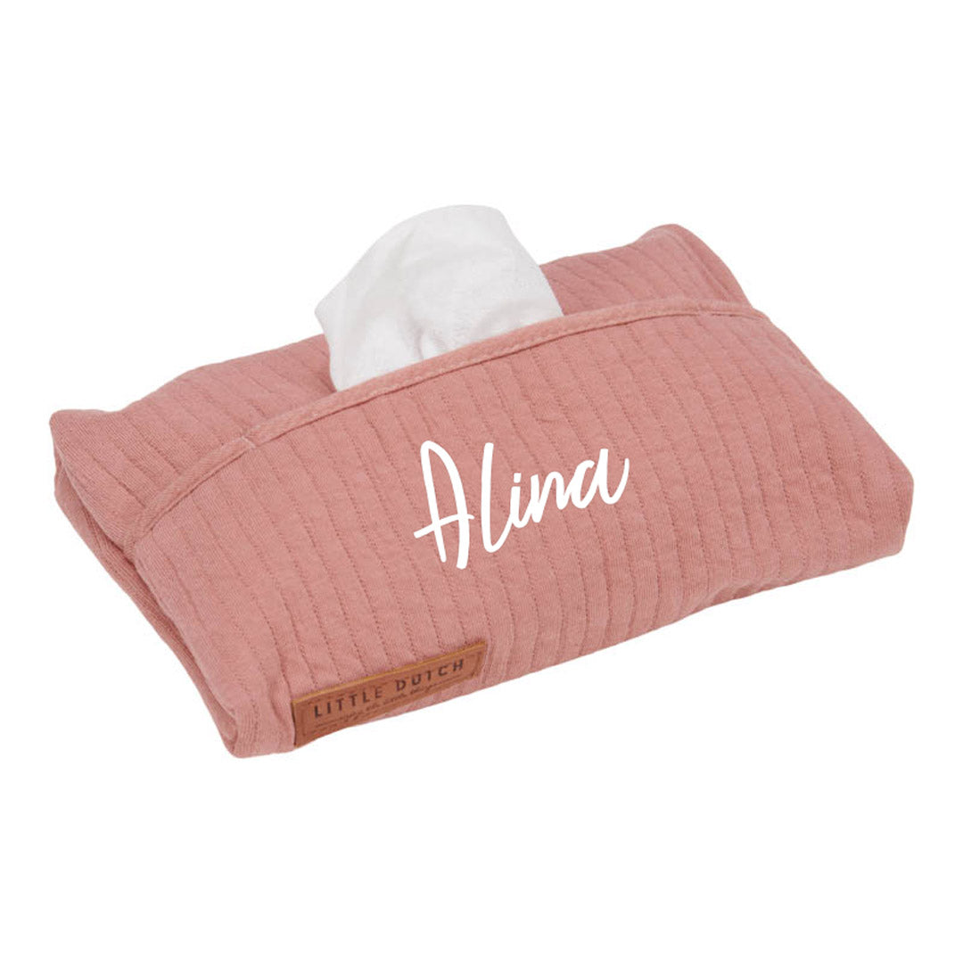 Little Dutch Feuchttücherbezug Pure Pink Blush – personalisierte Ansicht