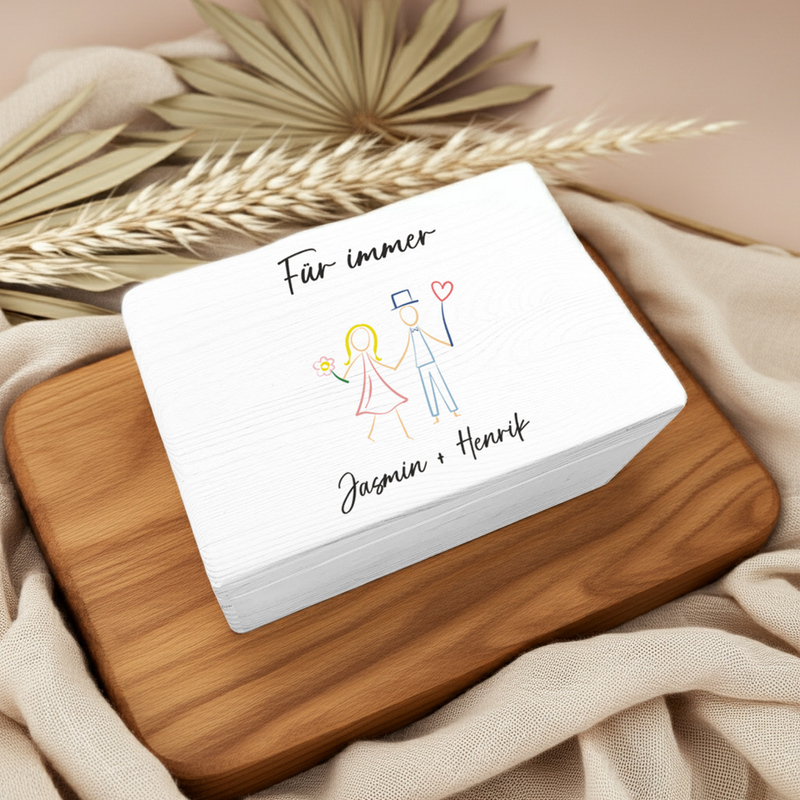 Boîtes souvenirs XL - Pour le mariage - Motifs variés - Imprimées | Schmatzepuffer