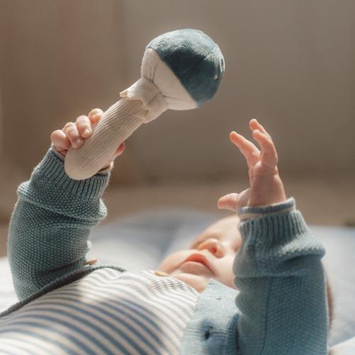 Little Dutch Rassel Pilz Forest Friends – weiches Babyspielzeug mit Pilzmotiv und angenehmem Rasselgeräusch ab 3 Monaten