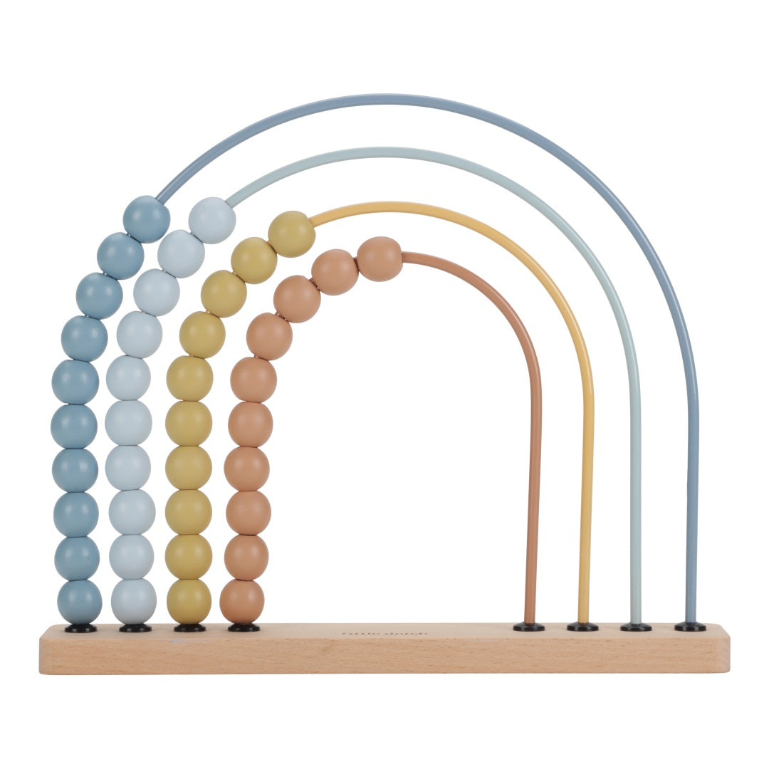 Arc-en-ciel boulier Forest Friends bleu – jouet d'apprentissage en bois