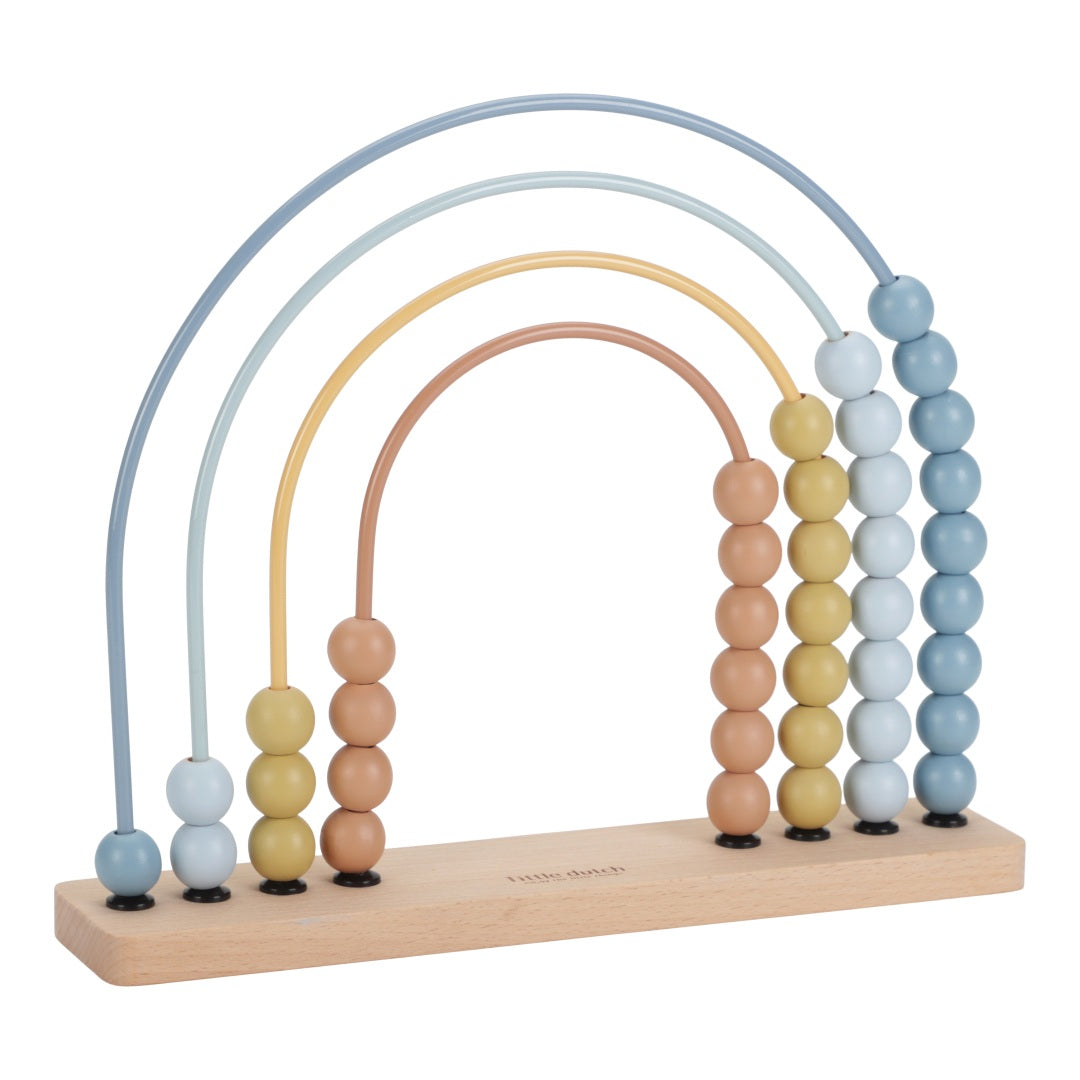 Arc-en-ciel boulier Forest Friends bleu – jouet d'apprentissage en bois