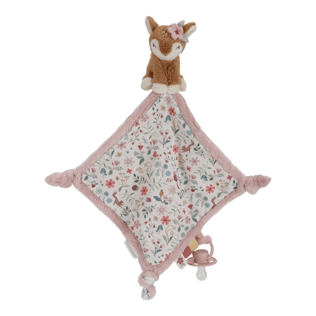 Doudou imprimé faon jardin féérique