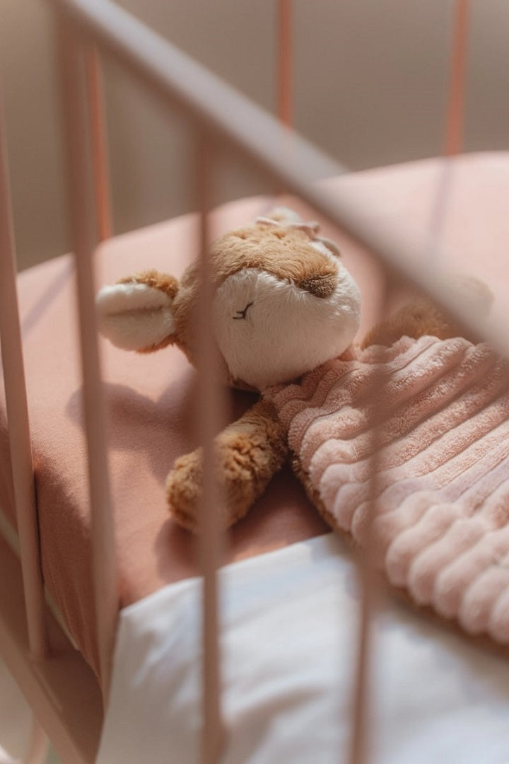 Little Dutch Schnuffeltuch Reh Fairy Garden in Pink – weiches Baby-Schmusetuch mit Stickerei, Greifknoten und Schnullerschlaufe