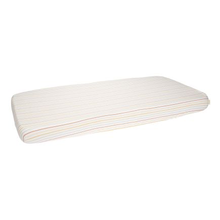 Fitted sheet for cradle Vintage Sunny Stripes 40 x 80 cm, multicolored | Little Dutch
